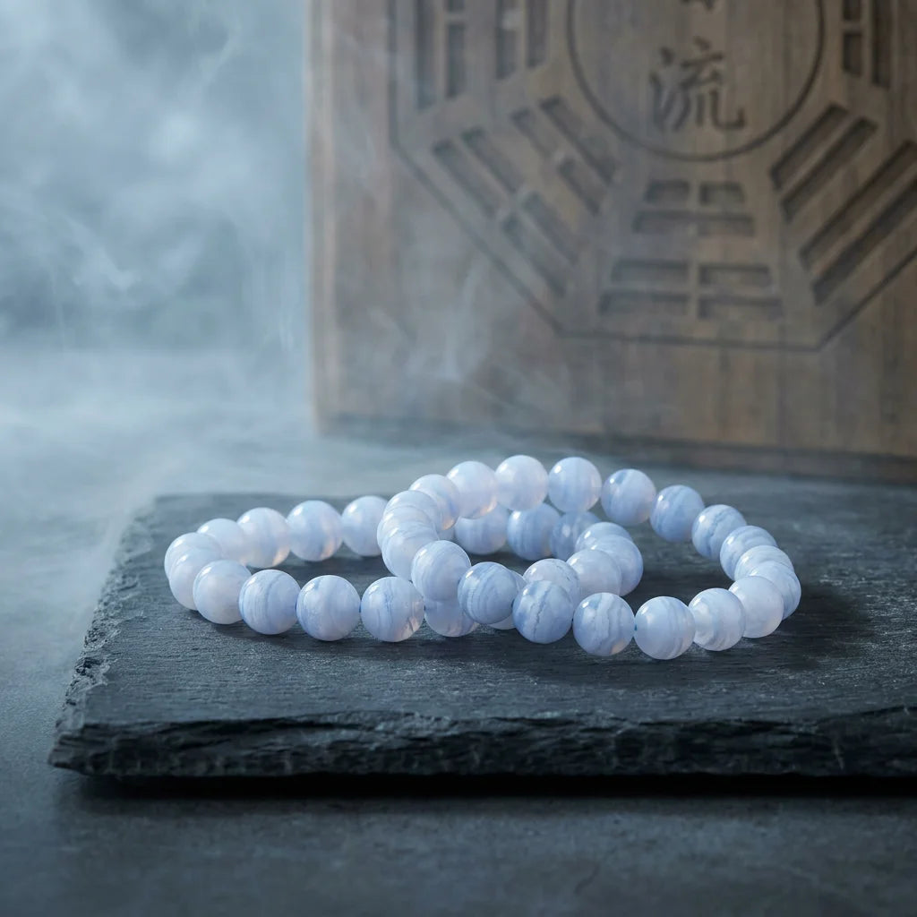Master Selection: Blue Lace Agate Serenity - Anxiety Relief Bracelet