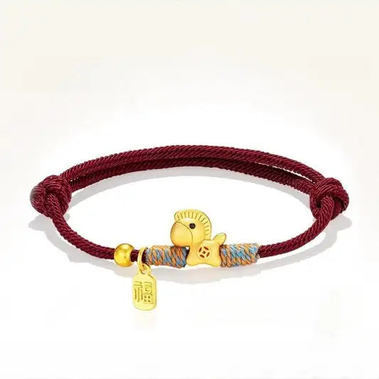 Year of Horse Bracelet - 2026 Fire Horse Taoist Protection - Spiritual Pet Accessory & Crystal Jewelry | Joypaws
