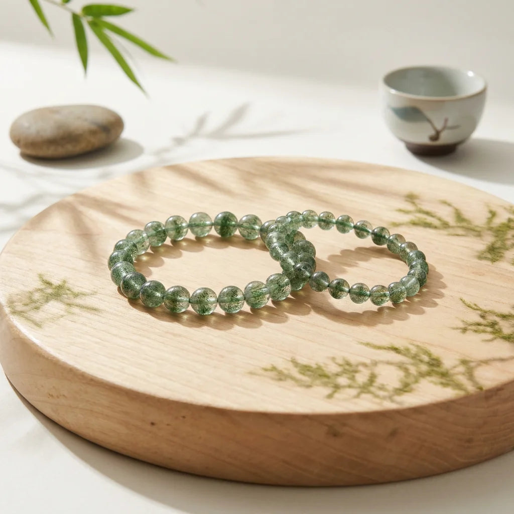 Master Selection: Vitality Bond - Green Strawberry Quartz Healing Bracelet